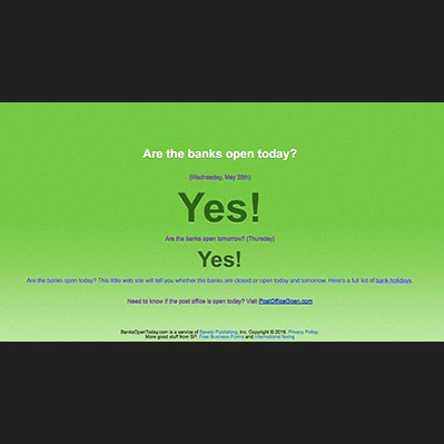 Are Banks Open? Website
