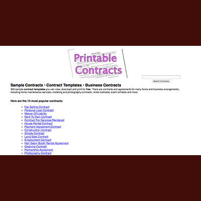 Printable Contracts