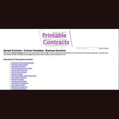 Free Printable Contracts