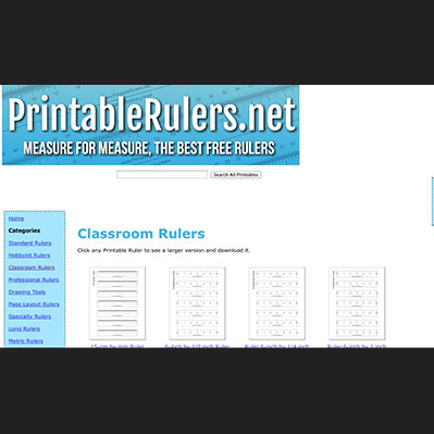 Printable Rulers