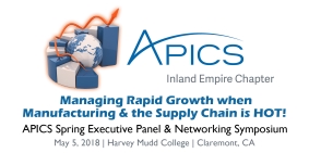APICS IE Spring Manufacturing Symposium May 5
