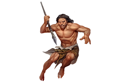 Neanderthal Hunter Spearing Game