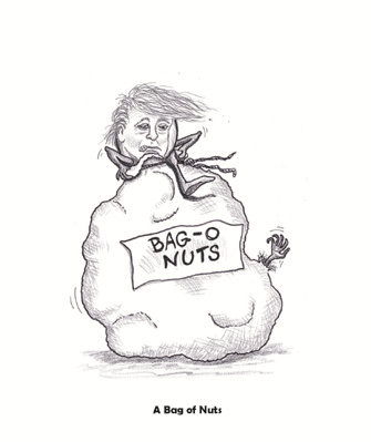 Trump As a Nut with a Bag of Nuts