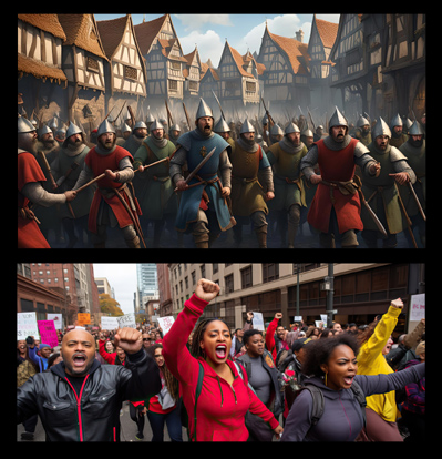 A Protest in the Middle Ages and Today