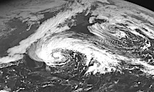 Converging Storms - Frankenstorm - Hurricane Sandy