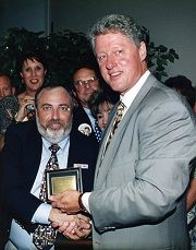 Bill Clinton with Dr. Burton S. Schuler