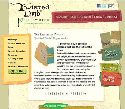 Visit our website for beautifully crafted 100% recycled, handmade paper.