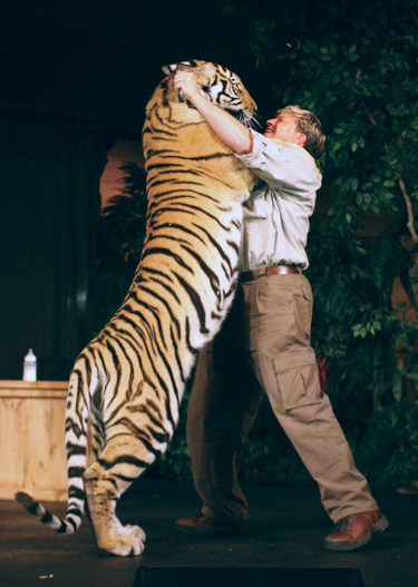 Dan on Stage During Tiger Act