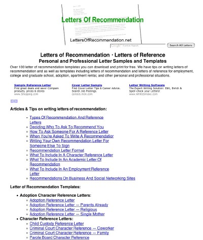 100 Letters Of Recommendation For Personal And Business Situations 100 Letters Of Recommendation For Personal And Business Situations