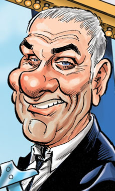 A Caricature of Steve McGarry by Tom Richmond