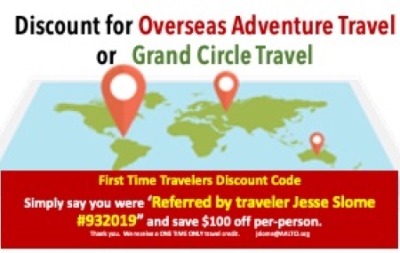 Discount overseas adventure travel 2022