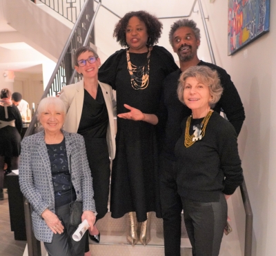 L-R- Alla Rogers, GM-Ven Jennifer Goodman, Dr. Lauren Davidson, Museum Nectar, Mehari Sequar Gallery, Anne-Beatrix Keller Semad