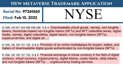 NYSE Trademark Application