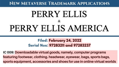 Perry Ellis Trademarks