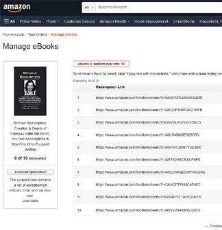 Ten E-Gift Kindle Book Links Here to Get Free Copy of Ultra Detailed Serial Killer Bio of Freeway Killer Bill Bonin!!!