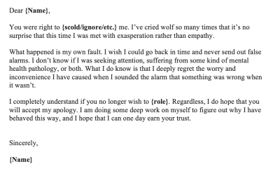 apology letter