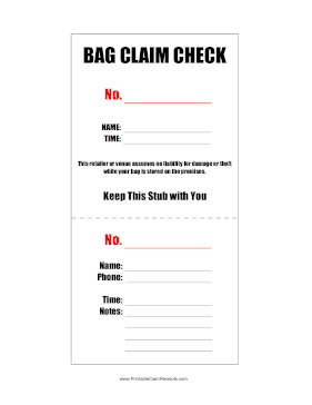 Claim Checks