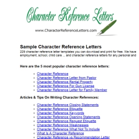 Personal Character Reference Letter Sample from www.expertclick.com