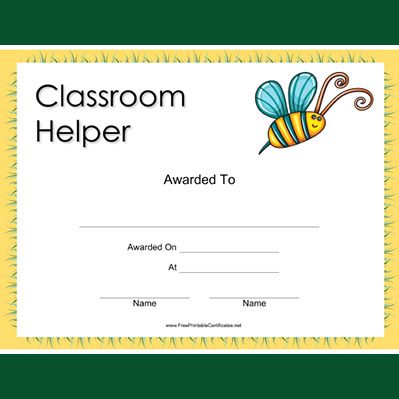 New Printable Certificates