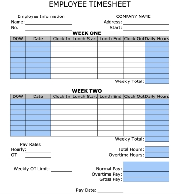 Time Sheet