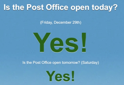 Website Lets You Know If the Post Office Is Open Today