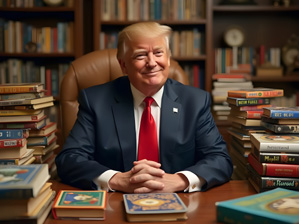 Donald Trump with Books
