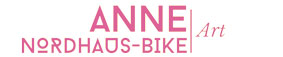 Anne Nordhaus-Bike art logo, raspberry text