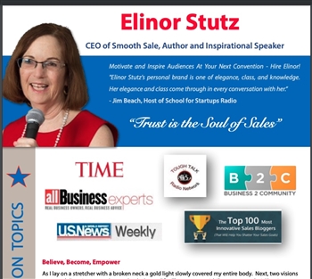 Elinor Stutz  --   Top One Percent Influencer and Sales Performance Guru
