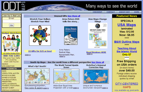 ODTmaps -- Innovative Maps - new ways to see the world